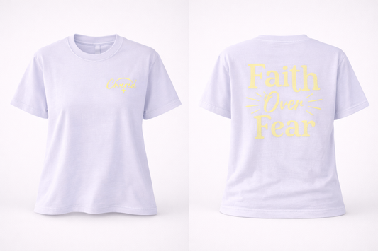 The Faith Over Fear Tee – Lavender (women )