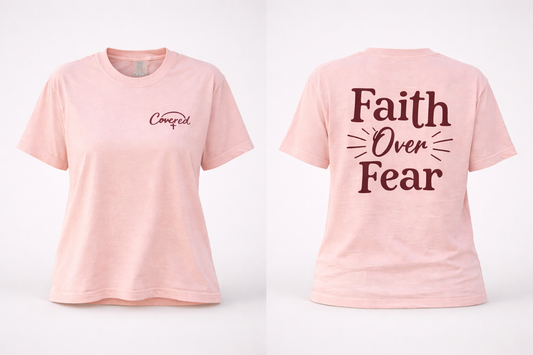 The Faith Over Fear Tee – peachy ( women)